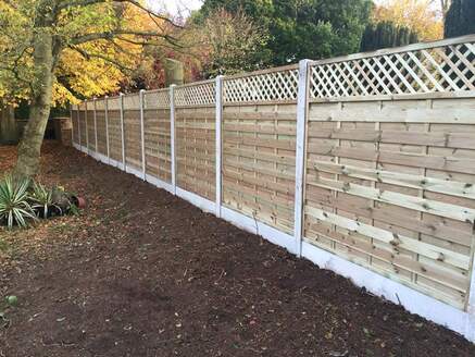 Nottingham Fencing new garden fencing with integrated trellis
