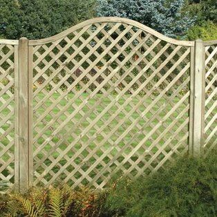 Nottingham Fencing Scalloped Arched Full Trellis Fence Panel