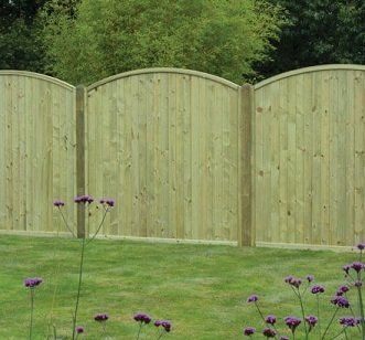 Hit & Miss Fence garden wooden panel with lattice top