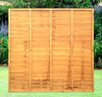 Nottingham Fencing waney lap wooden fence panel