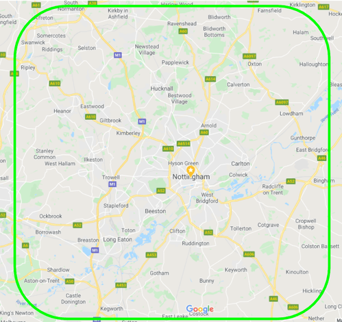 Areas covered by Nottingham Fencing