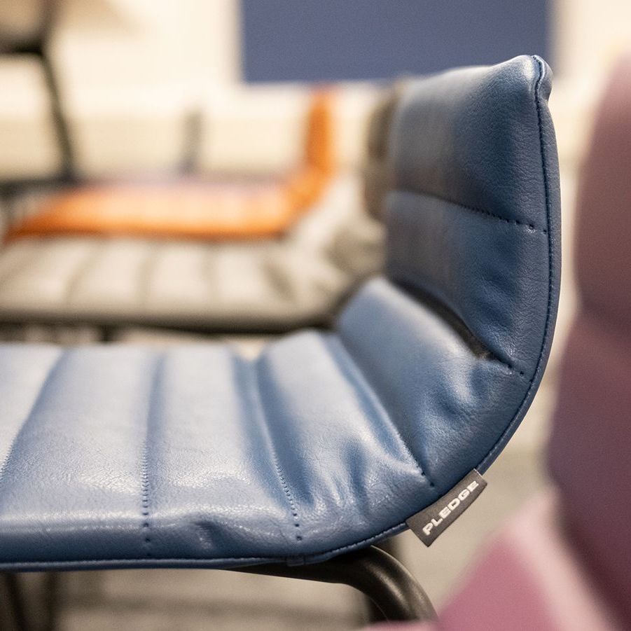 Close up blue stool.