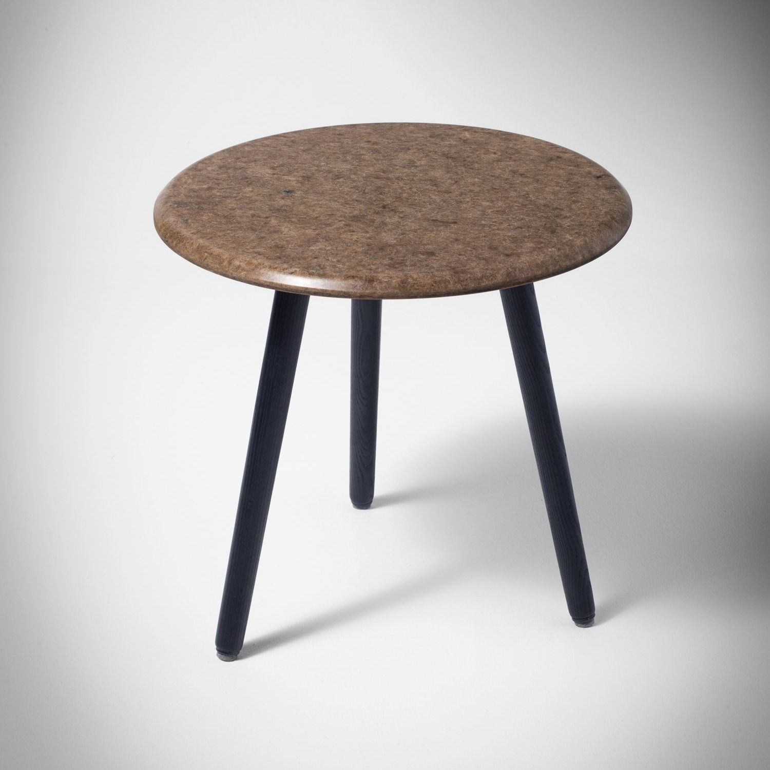 Hazel Hembury side table with scorched ash legs.