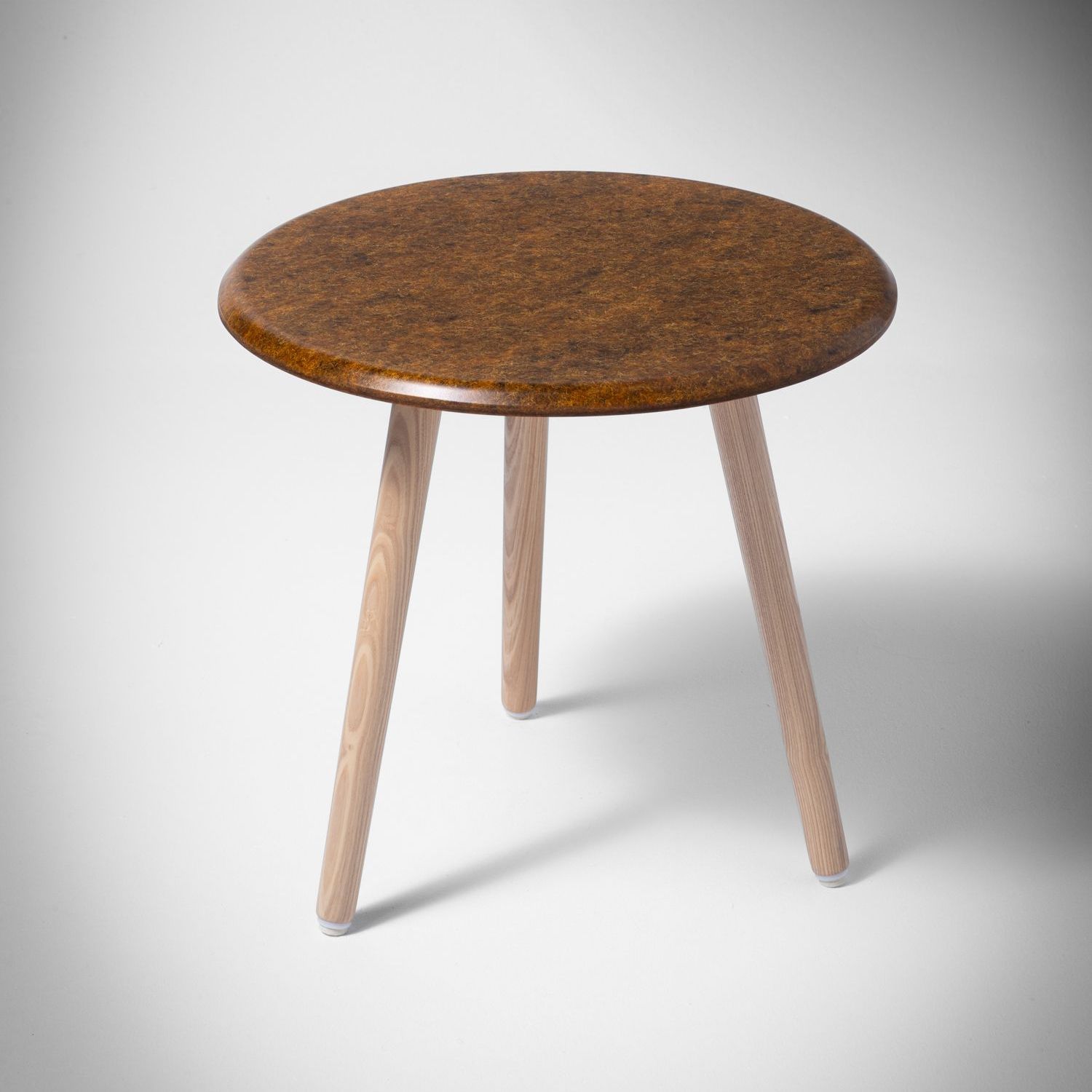Ochre Hembury side table with oiled ash legs.