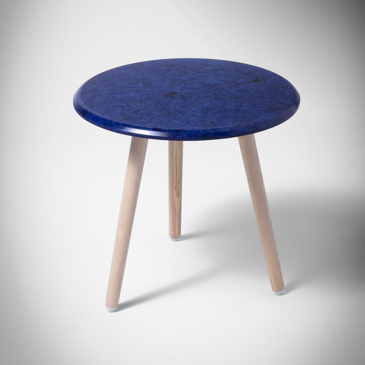Cobalt Hembury side table with oiled ash legs.