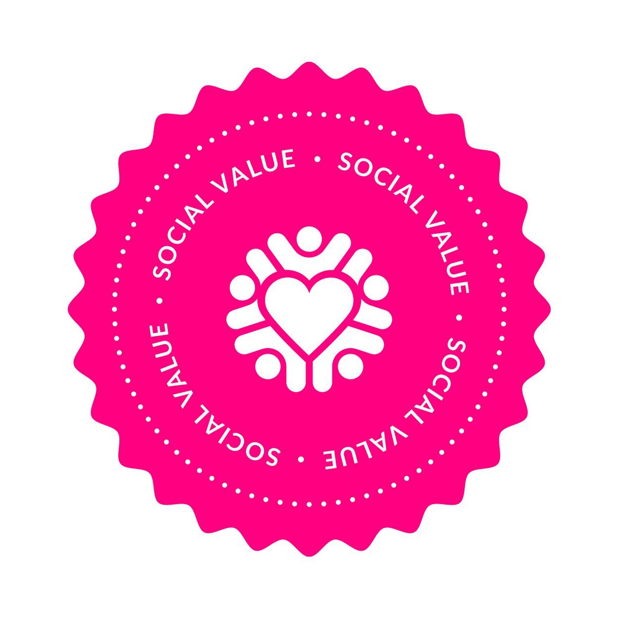 Pink badge with