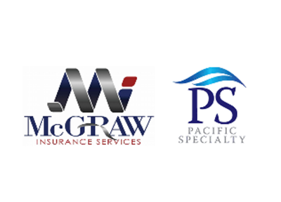 Logos for McGraw Insurance Services and Pacific Specialty side by side.