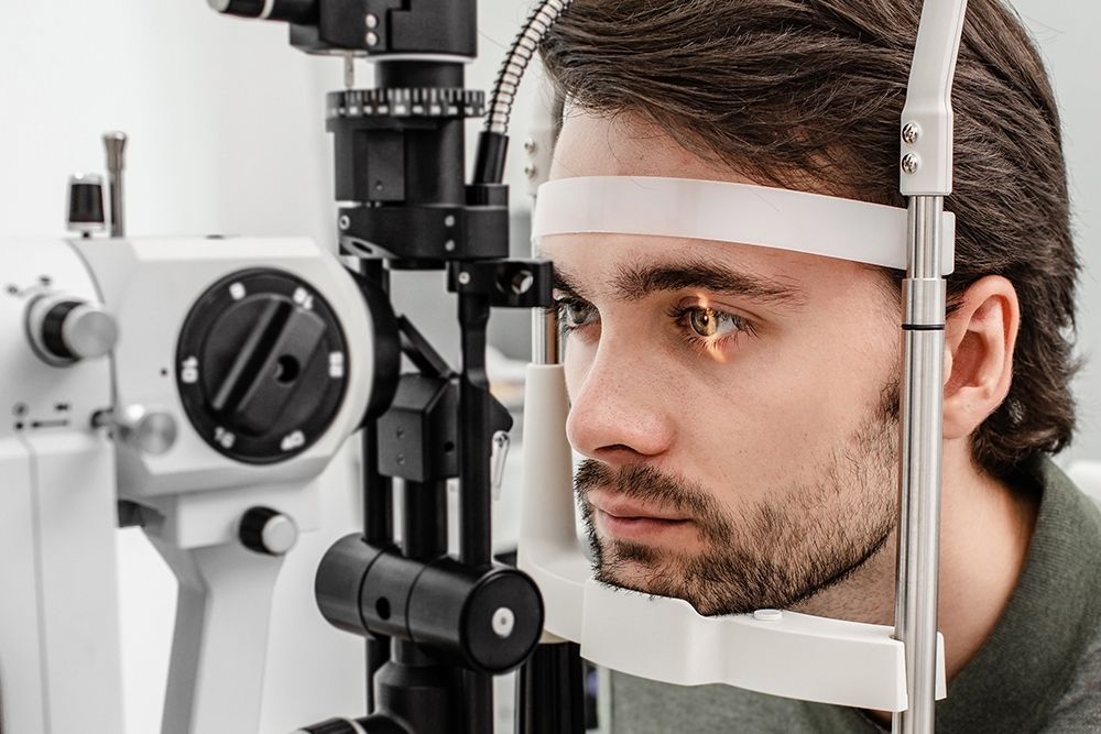 Man Undergoing Eye Test