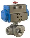 3way Stainless Steel Air Operated Ball Valve