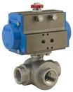Stainless Steel Standard Port 3way Air Operated Ball Valve