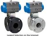 Compact 3way Flanged Air Operated Ball Valve