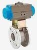 Wafer Body Stainless Steel Ball Valve Air Operated