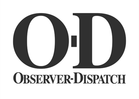 A black and white logo for the observer dispatch