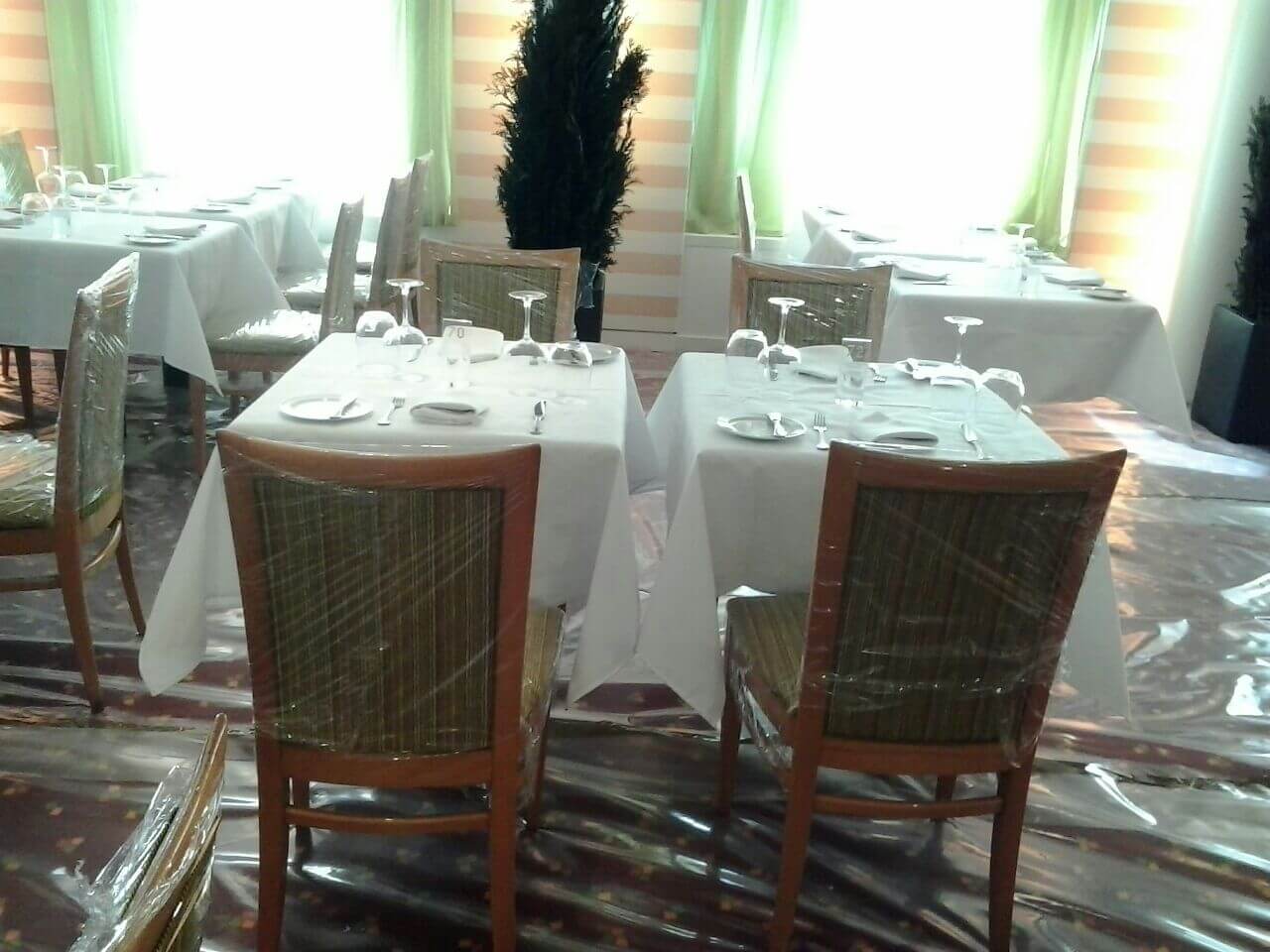 sedie in legno e tessuto