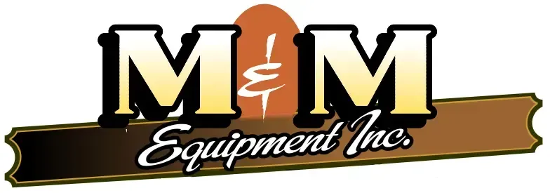 A logo for m & m equipment inc. is shown on a white background.