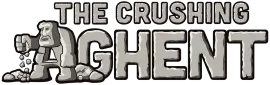 A black and white logo for the crushing aghent