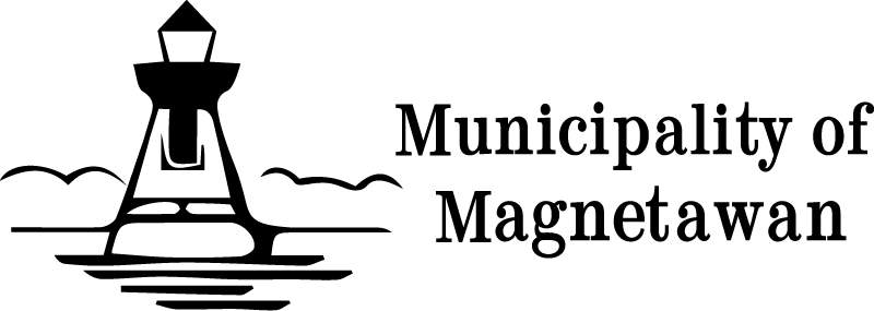 A black and white logo for the municipality of magnetawan