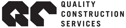 A black and white logo for quality construction services