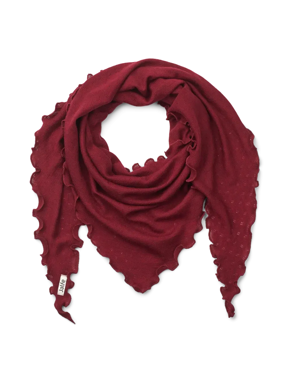 Driehoek sjaal merinowol dark red melange