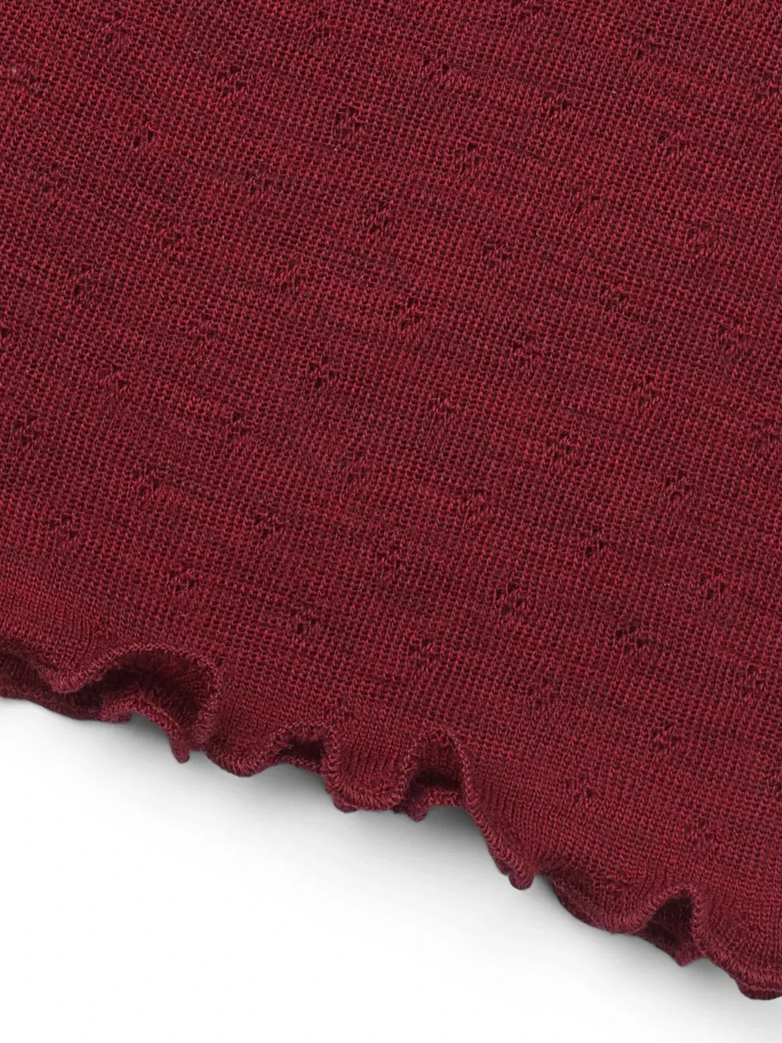 Driehoek sjaal merinowol dark red melange