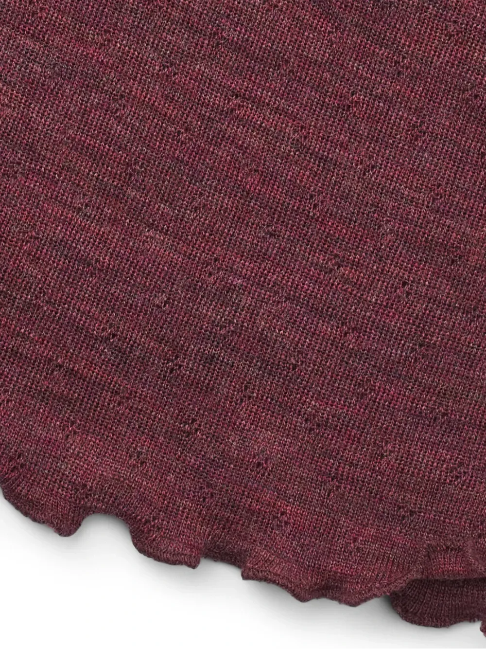 Driehoek sjaal merinowol plum melange Jalfe