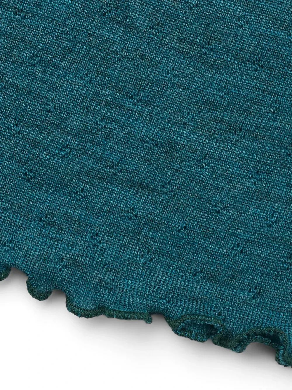 Driehoek sjaal merinowol turquoise melange Jalfe