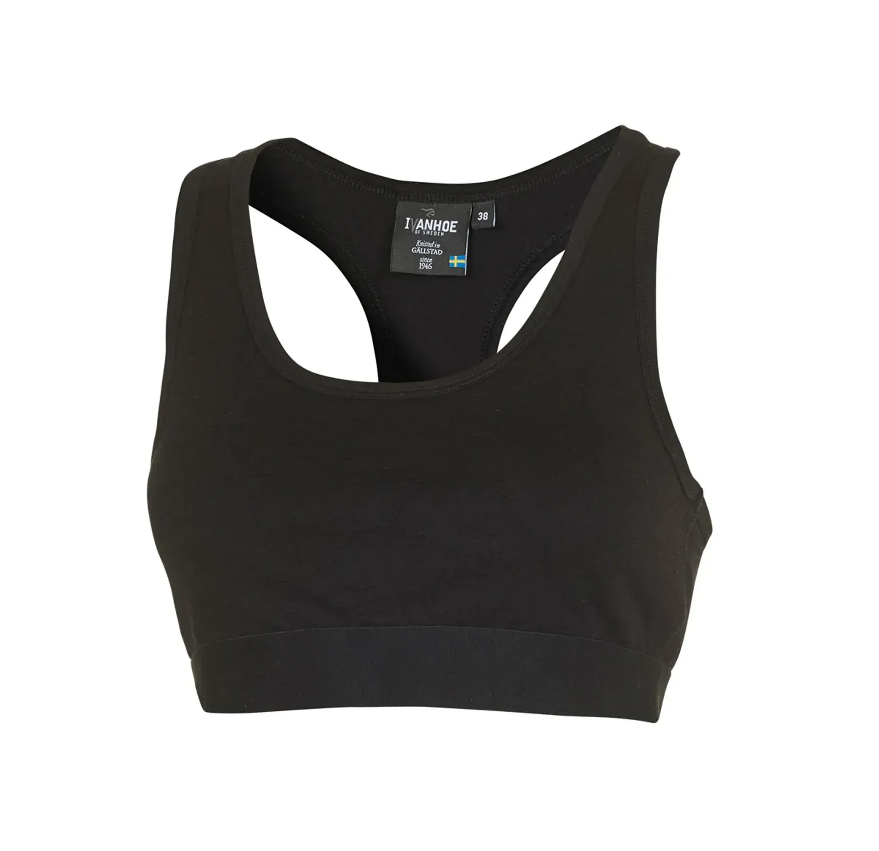 Bralette 100% wol zwart