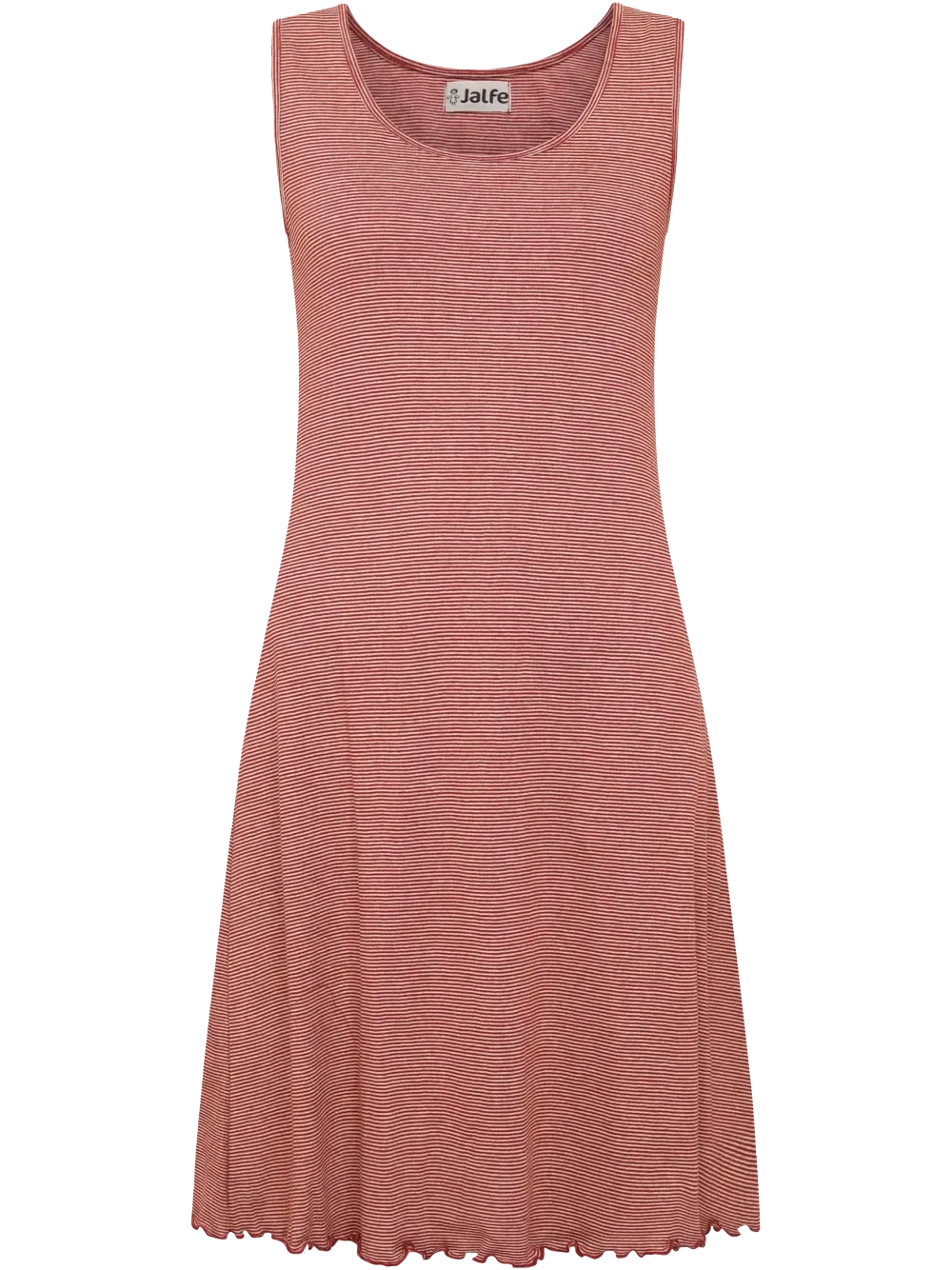 Zomerjurk katoen dunne streep rust natural