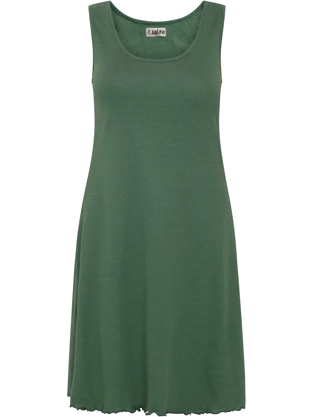 Zomerjurk katoen dunne streep green petrol