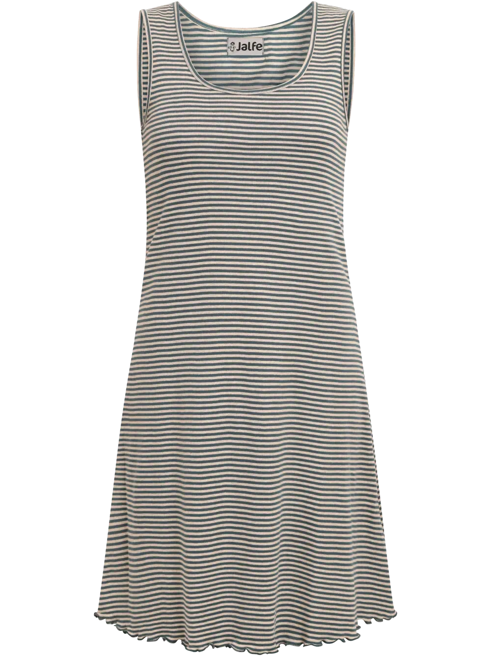 Zomerjurk katoen streep green natural