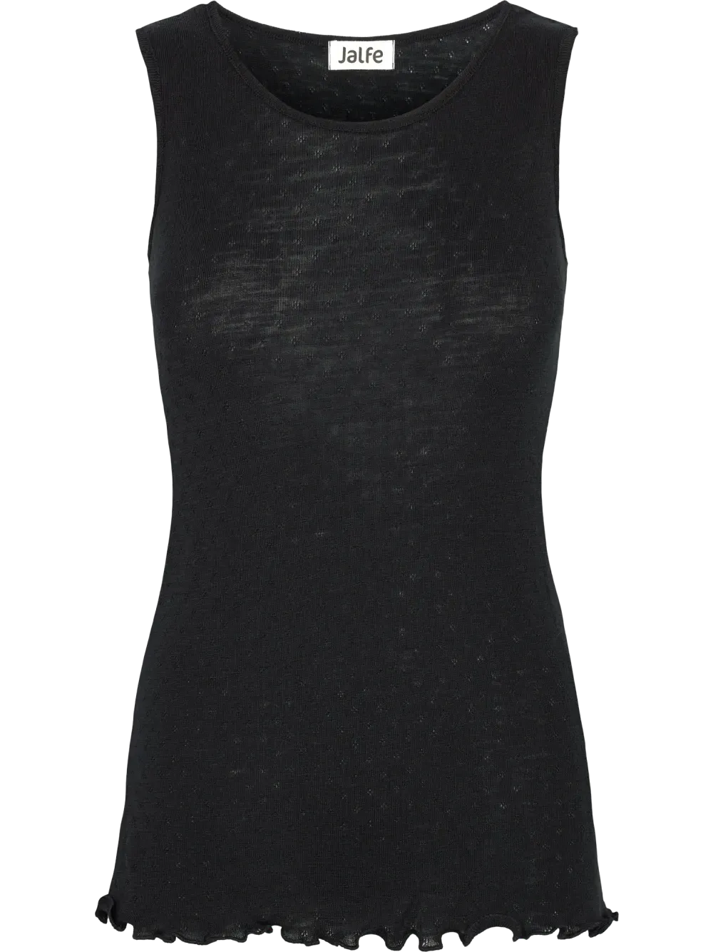 Top merino eyelet black