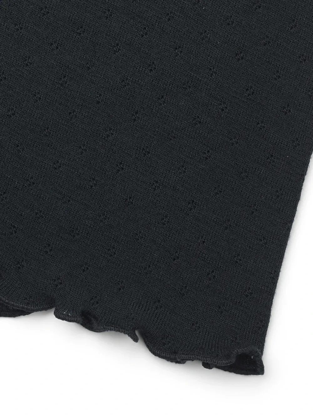Top merino eyelet black