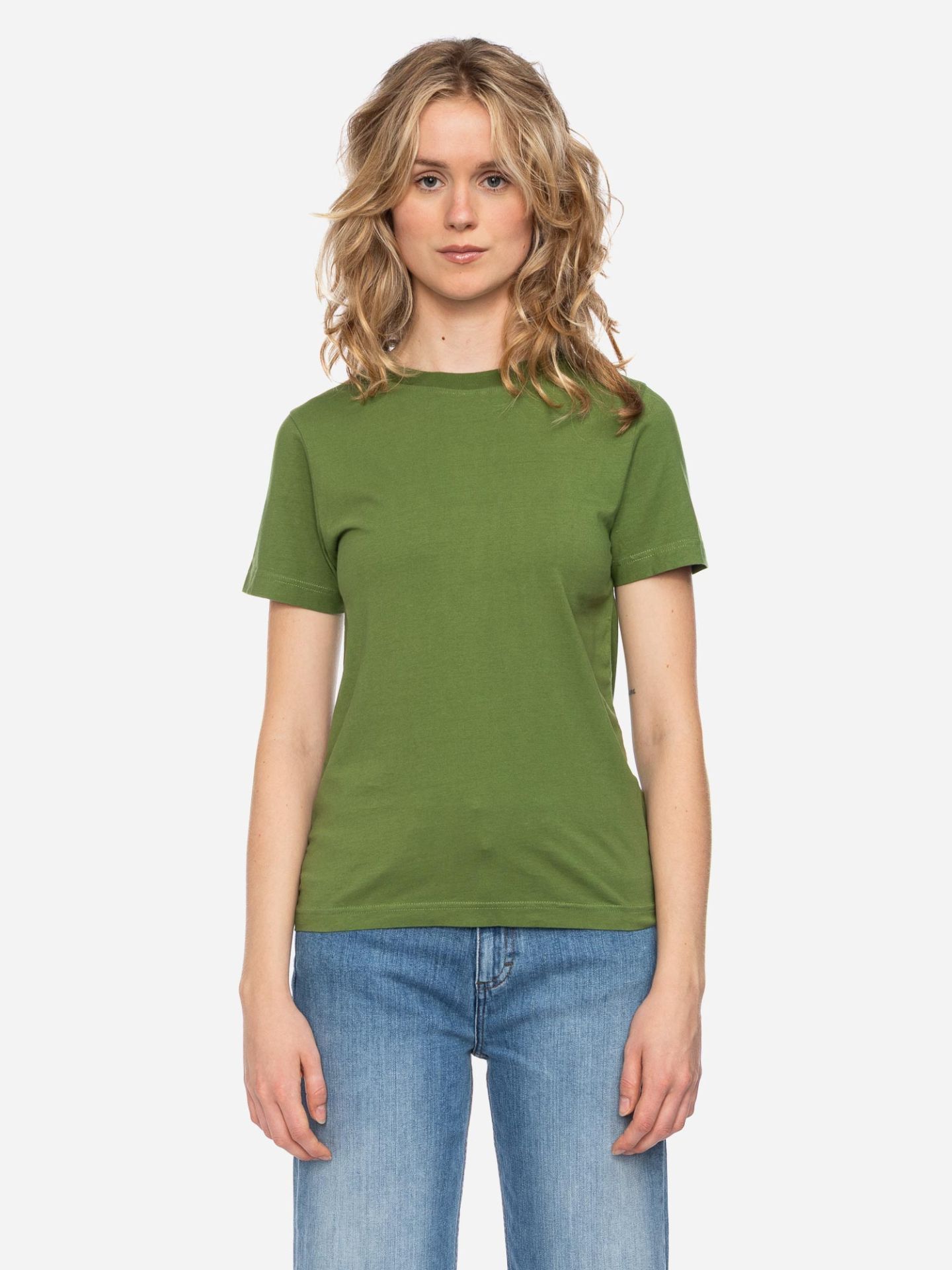 T-shirt unisex biologisch katoen pesto