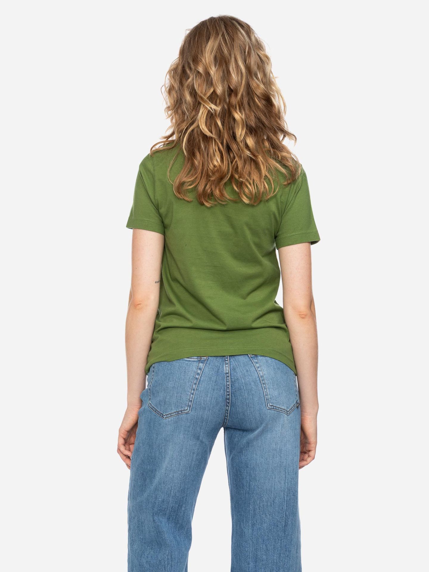 T-shirt unisex biologisch katoen pesto