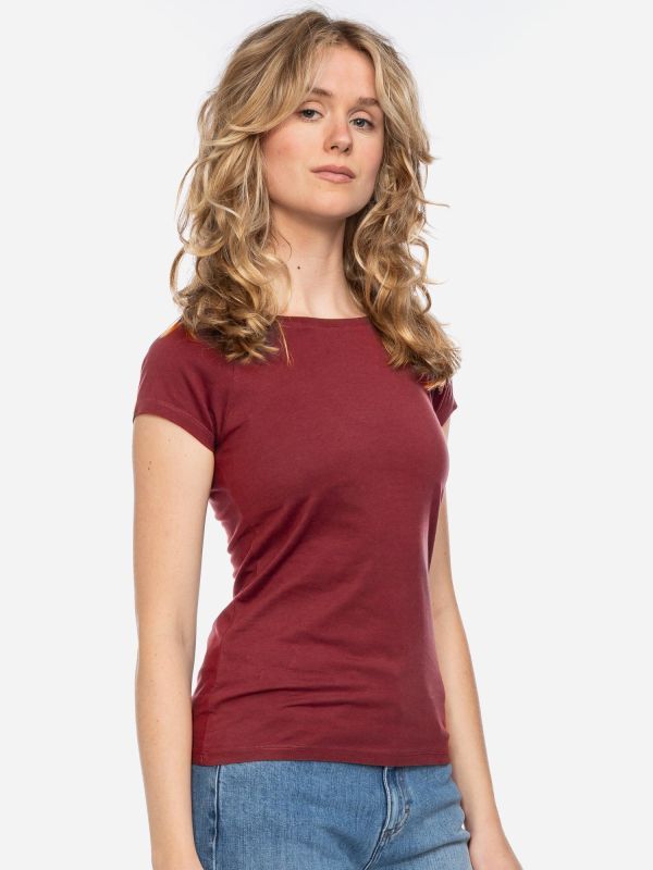 Damesshirt korte mouw biologisch katoen