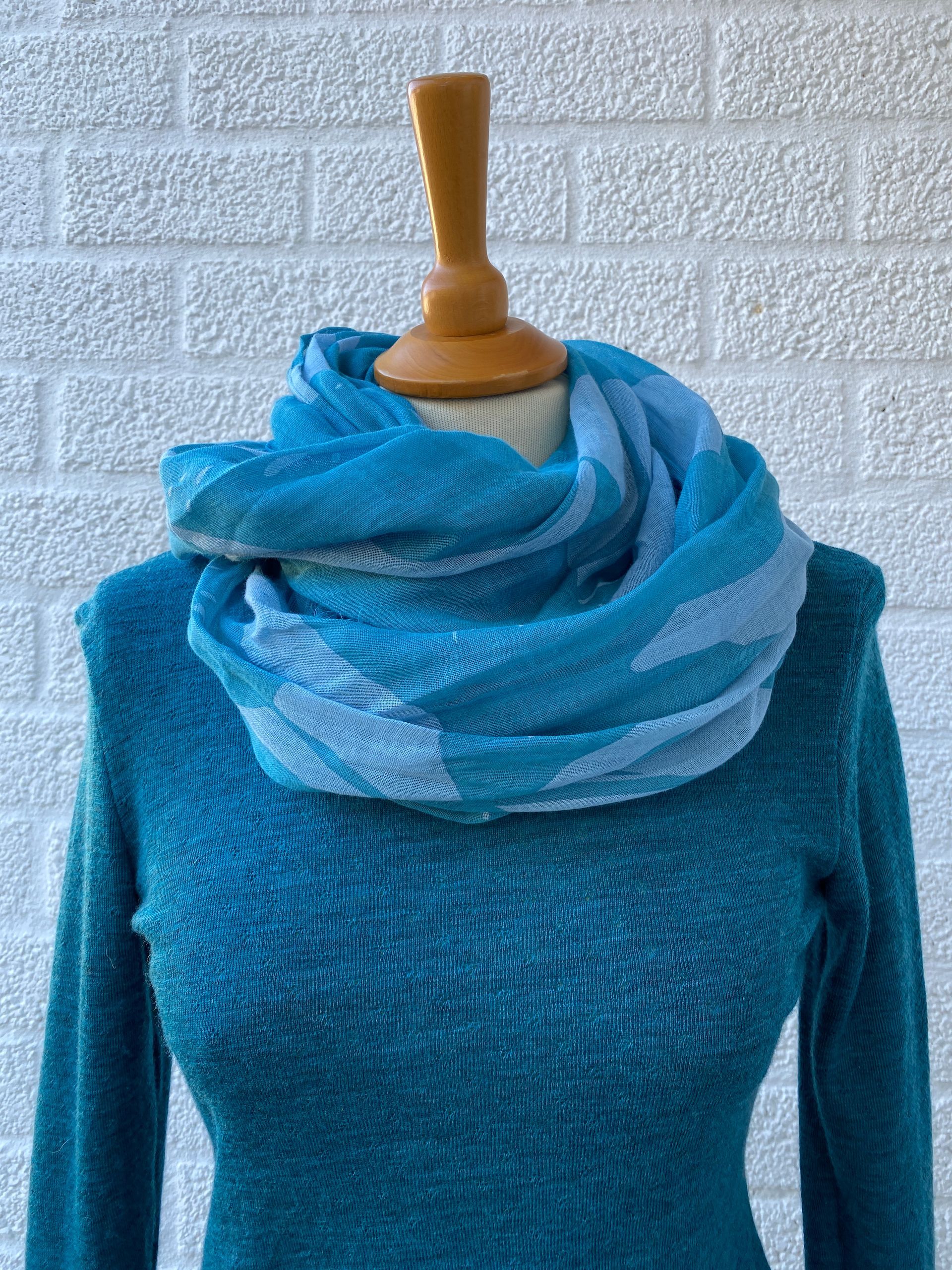 Sjaal katoen Fay turquoise