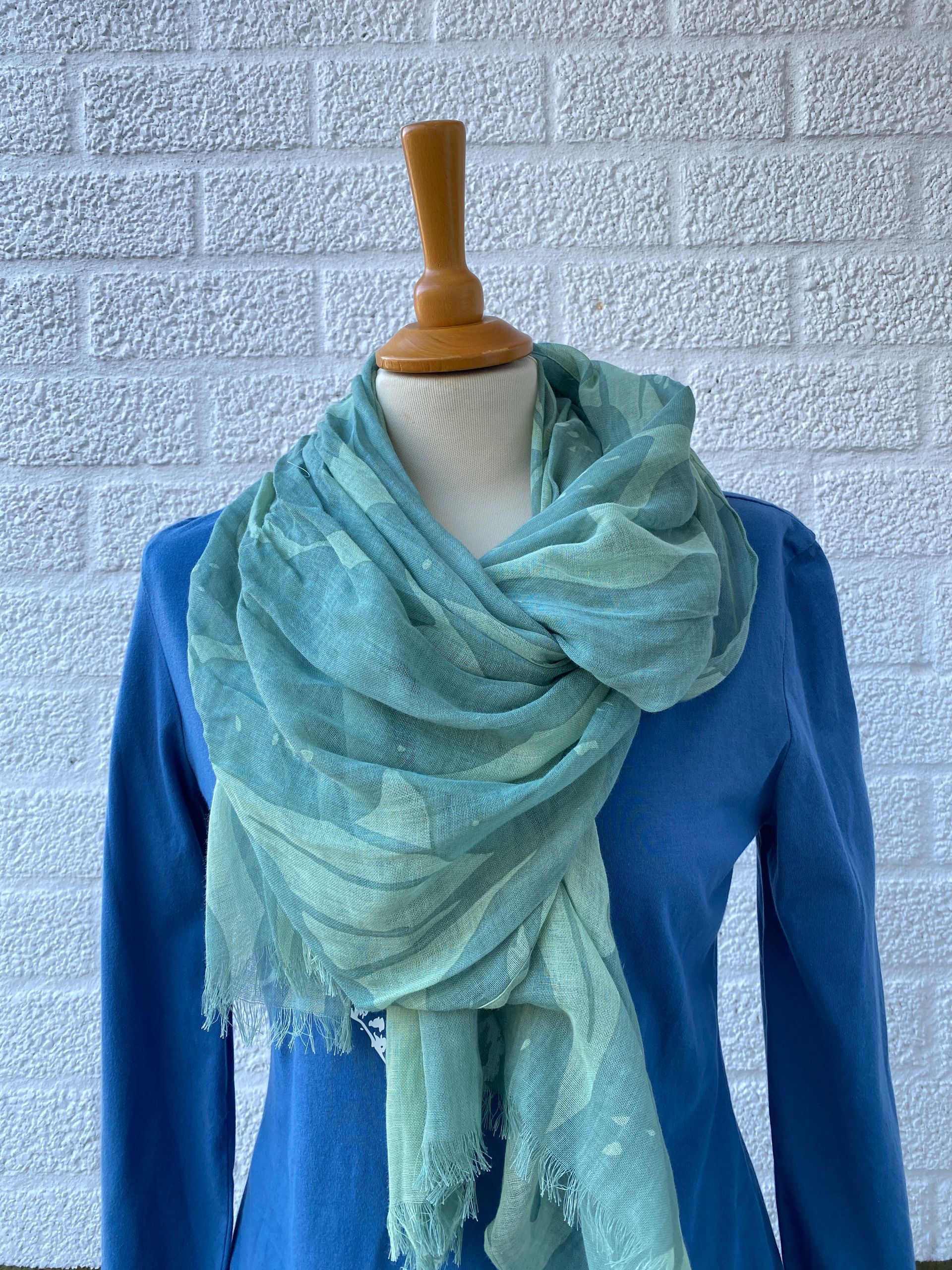 Sjaal katoen Fay zachtgroen