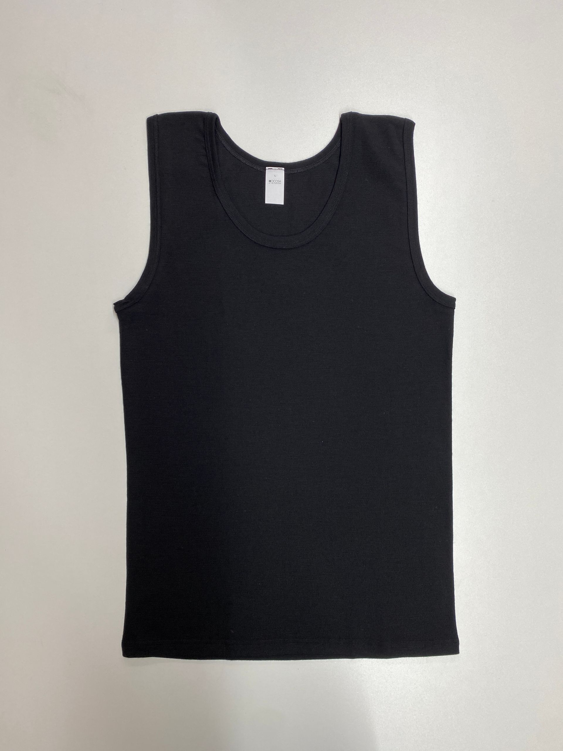 Hemd wol zwart Hocosa - unisex