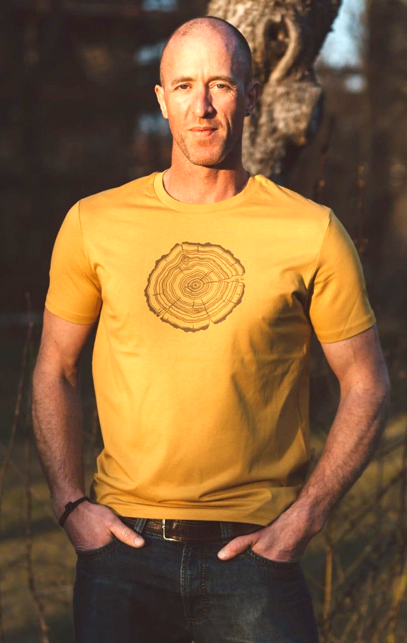 Art shirt 'Treeslice' ocre unisex Life-Tree
