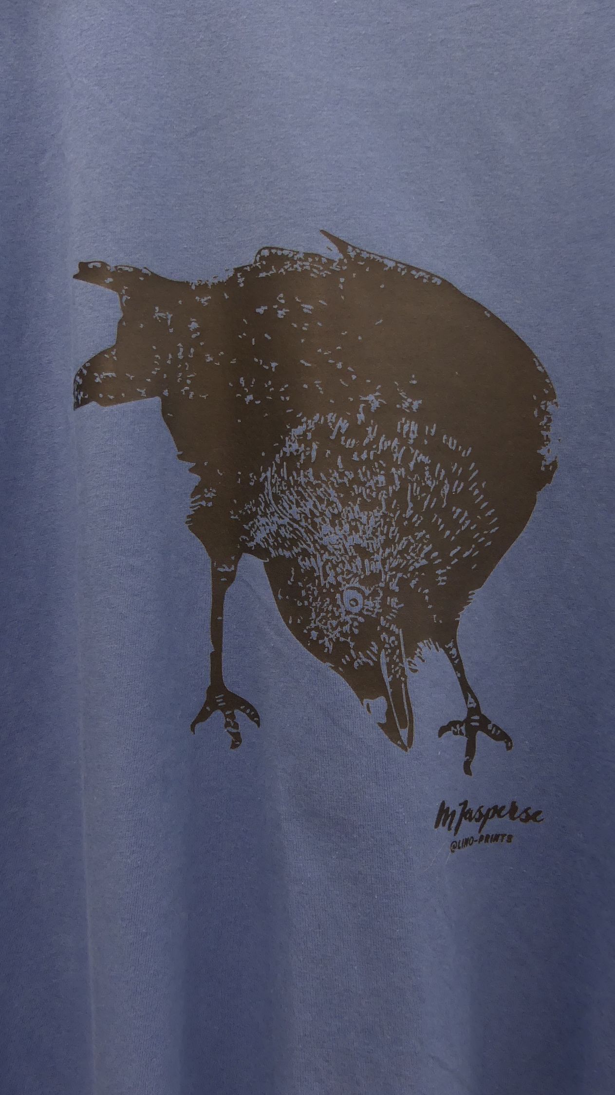 Art shirt 'kauwtje' L stellarblauw