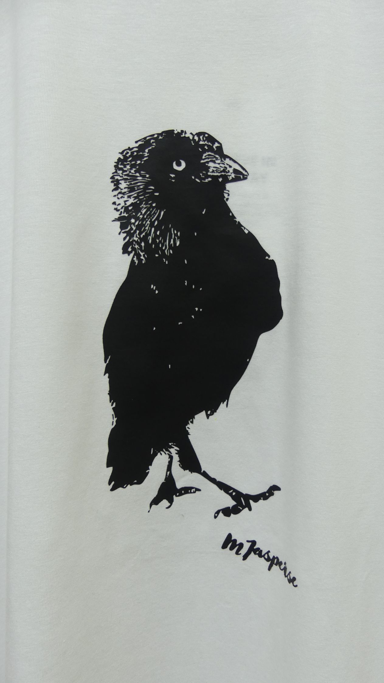 Art shirt 'trots kauwtje' L wit