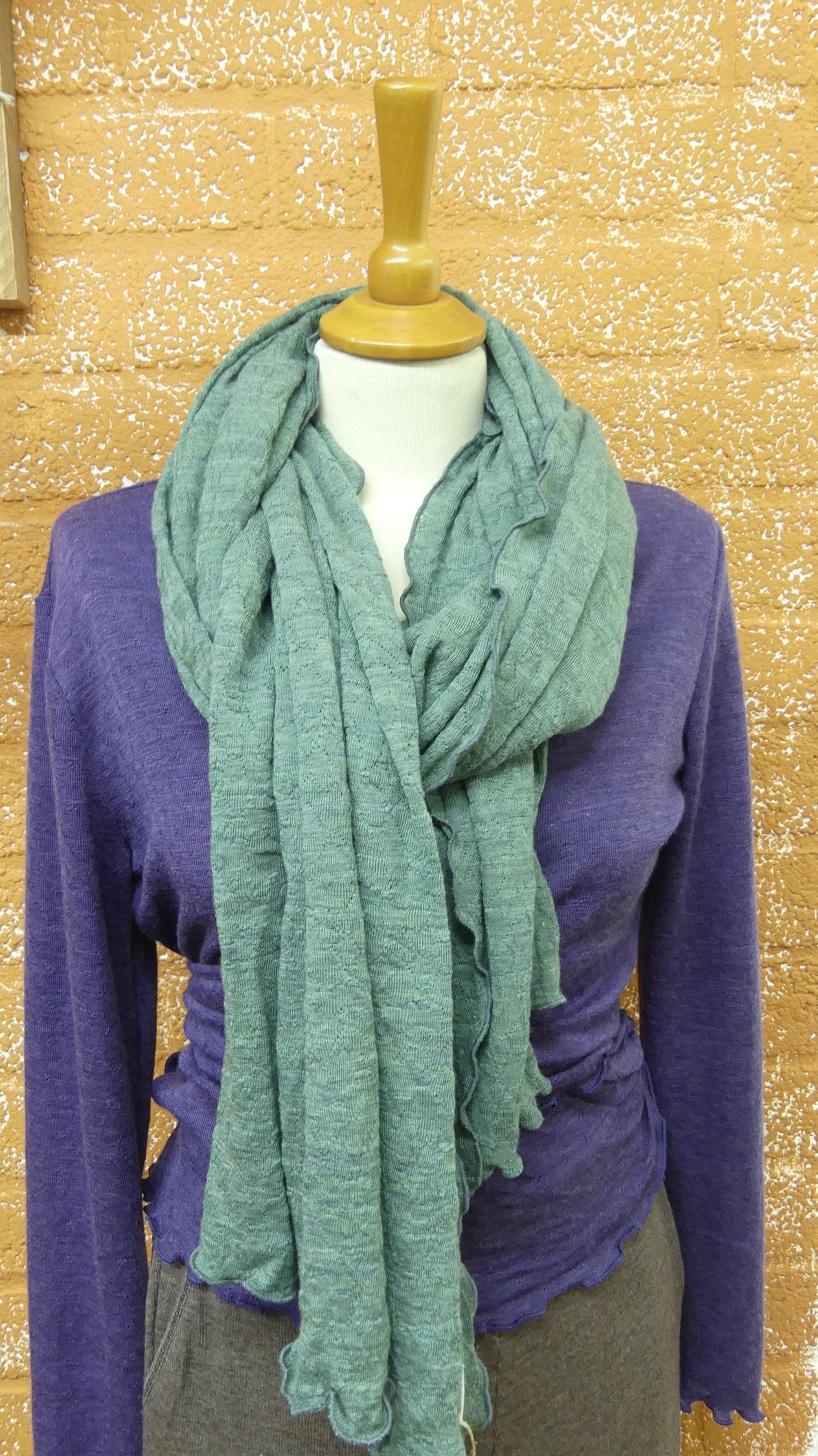 Jalfe  jacquard sjaal merinowol (2 meter)