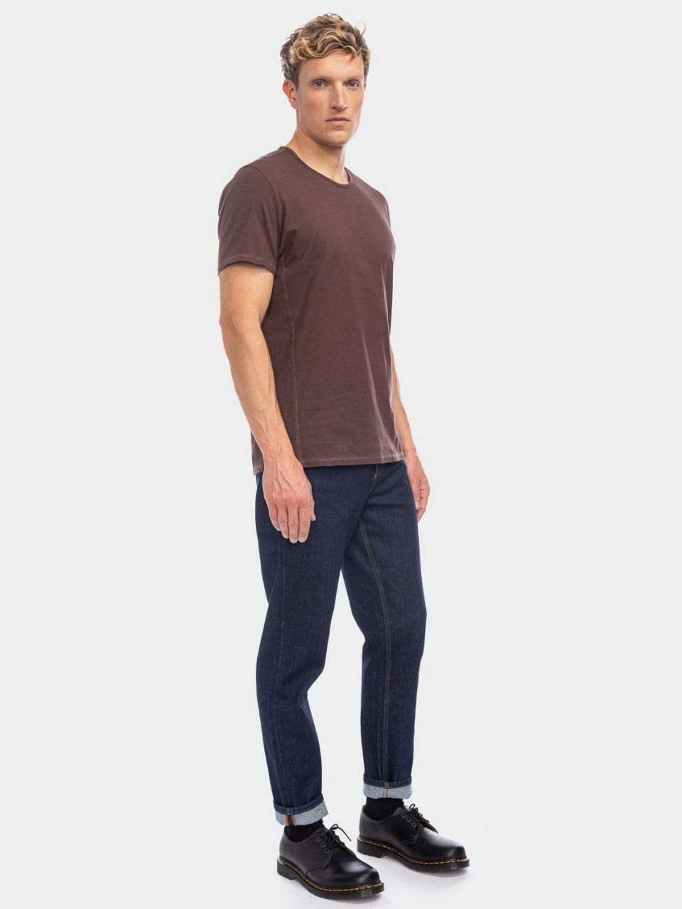 Heren T-shirt biologisch katoen coffee