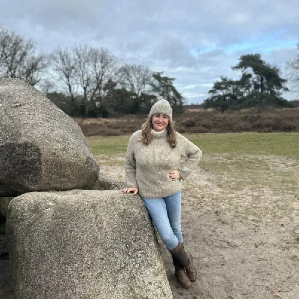 Winterwarme set: sjaal en muts - Drents Heideschaap