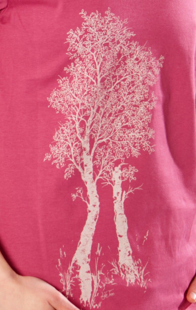 Art damesshirt 'Berk' burgundy stonewashed Life-Tree