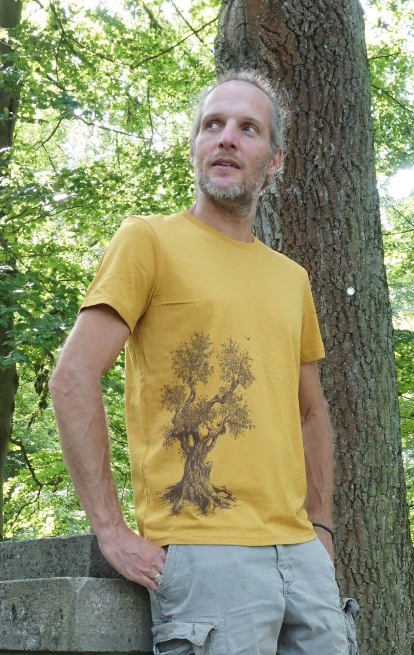 Art herenshirt 'Olivetree' ocre Life-Tree