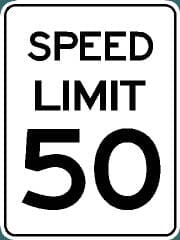 Speed Limit 50 - Road Signs in Colorado Springs, CO