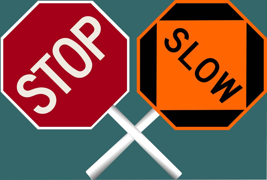 Stop and Slow - Road Signs in Colorado Springs, CO