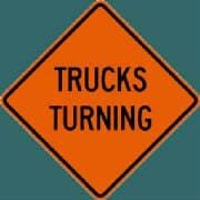 Trucks Turning - Road Signs in Colorado Springs, CO