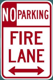 No Parking Fire Lane - Road Signs in Colorado Springs, CO